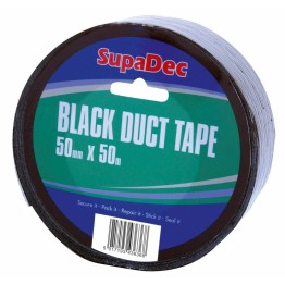 SupaDec Black Duct Tape - 50M x 48mm